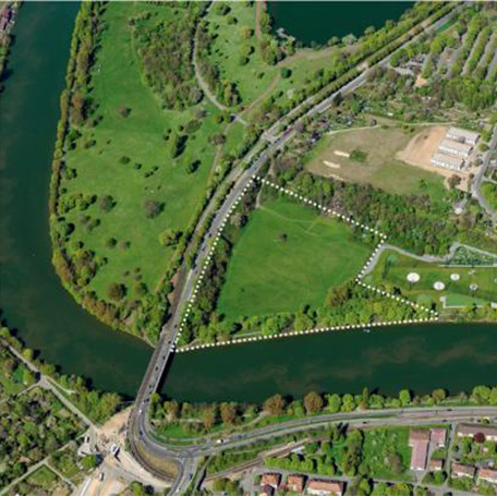Das Grünland der Neckaraue bei der Aubrücke soll in ein naturnahes, ökologisch wertvolles Feuchtbiotop umgestaltet werden. Foto: Stadt Stuttgart