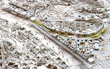 Modell des erstplazierten Entwurfs. Foto: FotoFuchs/Stadt Stuttgart