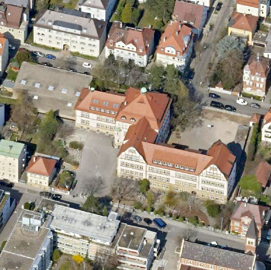 Die Rosenschule in Zuffenhausen aus der Luft gesehen. Foto: Stadt Stuttgart