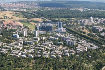 Das Wohngebiet Salzäcker liegt im Stadtbezirk Möhringen und grenzt direkt an das Freizeit- und Erlebniszentrum Stuttgart International. Foto: Ute Schmidt-Contag/Stadt Stuttgart