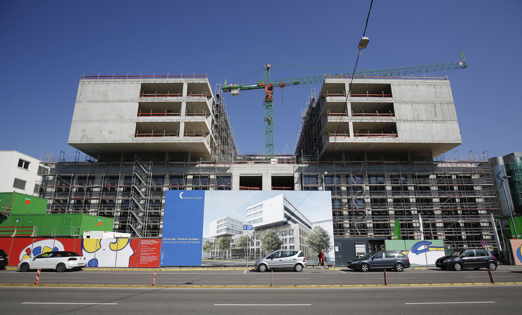 "Haus F" ist das erste zentrale Gebäude des Zukunftsprojekts "Neubau Katharinenhospital". Foto: Klinikum Stuttgart/Leif Piechowski