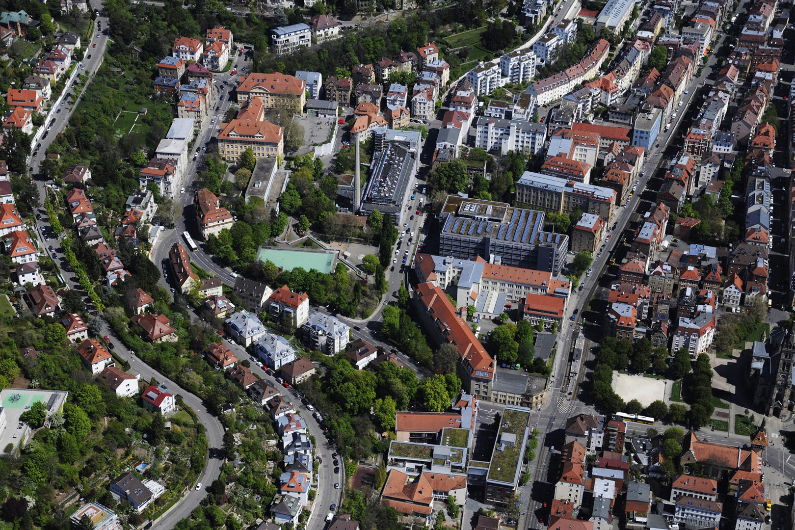 Luftbildaufnahme des Schoettle‐Areals in Stuttgart‐Süd (Archivfoto). Foto: Manfred Storck
